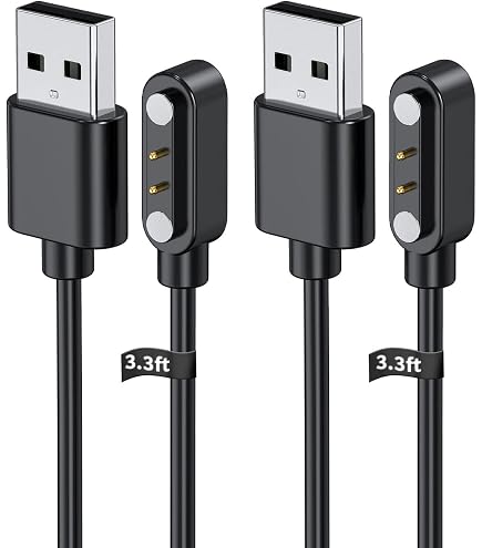 Lamshaw Compatible avec Loddery ID217 Chargeur, Magnétique Charging Montre Connectée USB 3,3ft Compatible avec Loddery ID217 1.3 Pouces Smart Watch (Blanc