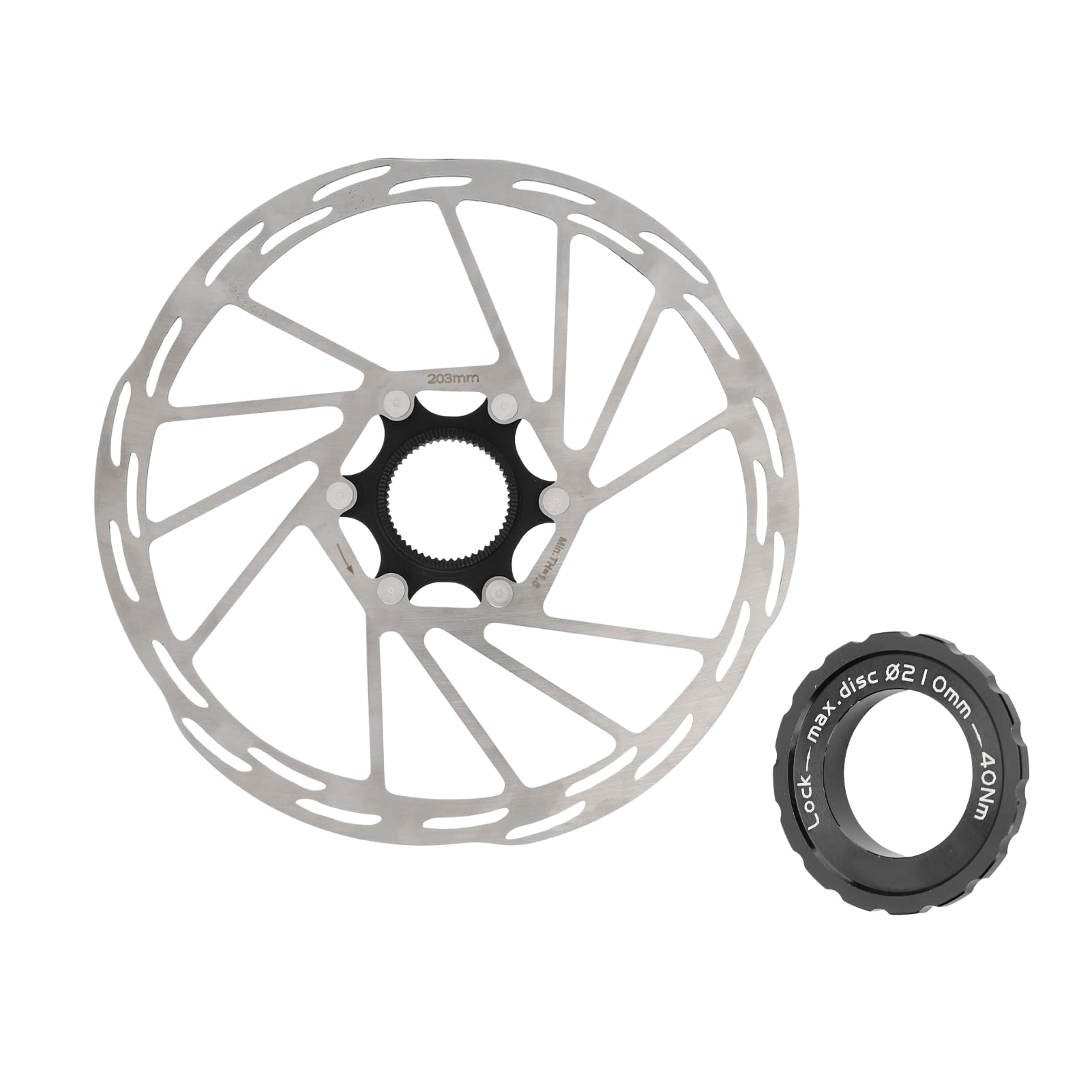 Hominas Bikes Brake Disc Aluminium Alloy 203mm Centre Lock Stainless Steel MTB Road Bikes Disc Brake Rotor