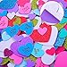 Ruisita 500 Pieces Foam Hearts Stickers Valentine's Day Conversation Hearts Stickers Self-Adhesive Glitter Heart Shaped Foam Stickers for Valentine's Day