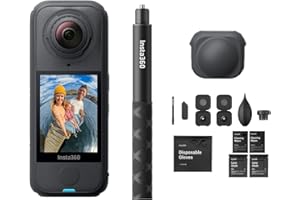Insta360 X4 Air Replacement Lens Bundle - Lightweight 165g 8K 360 Camera, Invisible Selfie Stick, Replaceable Lenses, Shoot F
