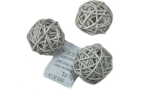 Ougual Set of 10pcs Wicker Rattan Balls Table Wedding Party Christmas Decoration (Diameter 2 Inch, Gray)