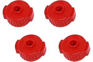 COOBL 4PCS Plastic Cymbal Nuts,8 mm Cymbal Mate quick release cymbal topper for Percussion Replacement Parts Accessories (Red)