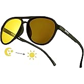 Jefoo Night Vision Glasses for Men Women Anti Glare Night Driving Glasses Polarized Yellow Lens