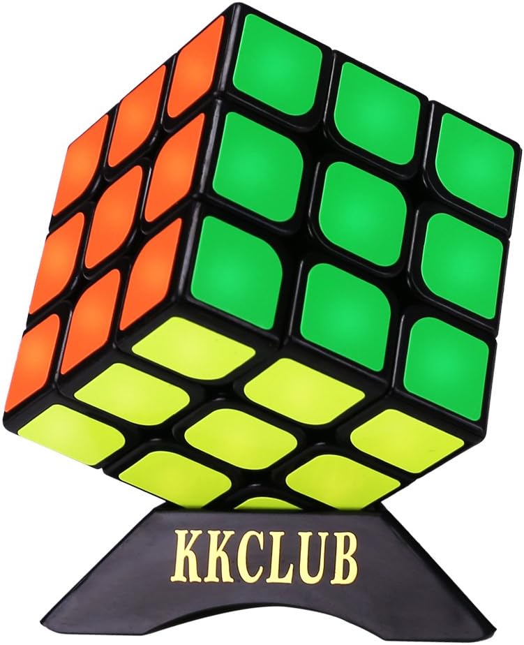 Magic Cube, YJ Yulong 3x3 Speed Cube Stickerless 3x3x3 Cube Puzzles with Display Stand and Mesh Bag for Kids Toy Gift