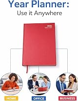 1ABOVE 2026 A4 Day-to-Page Diary Premium Hardback Red view 6
