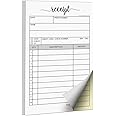 321Done Receipt Pad, Made in USA - 3.4x5.5 Handheld 2-Part Carbonless, Carbon Duplicate Copy Sales Order Form, Invoice Booklet, Cute Convenient for Small Boutique Business - 50 White/Yellow Sets