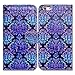 Bcov iPhone 6S Case,iPhone 6 Case, Bfun Packing Vintage Blue Purple Flower Wallet Leather Cover Case for iPhone 6 6S