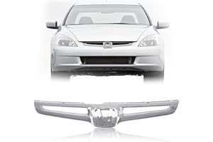 CarPartsDepot Front Grille Grill Chrome Without Emblem Compatible With Honda 2003-2005 ACCORD 4-DOOR SEDAN HO1200158