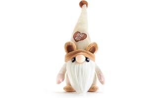 Hug Feel The Love - Quincey Bear Gnome - 9 Inch Swedish Tomte Plush Decor, Pocket Pal Gnomie Gift Ornament