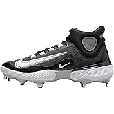 Nike Alpha Huarache Elite 4 Mid Men's Metal Baseball Cleats Black White DJ6520-011 Size 7.5