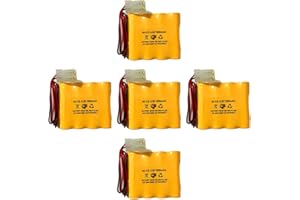 BATTERY HAWK (5 Pack) 4.8v 800mah NICD Exit Sign Emergency Light Battery Pack Replacement ELB4865N LESB1R 277ELNF Lithonia ELB-4865N Interstate NIC0546 Exell EBE-123