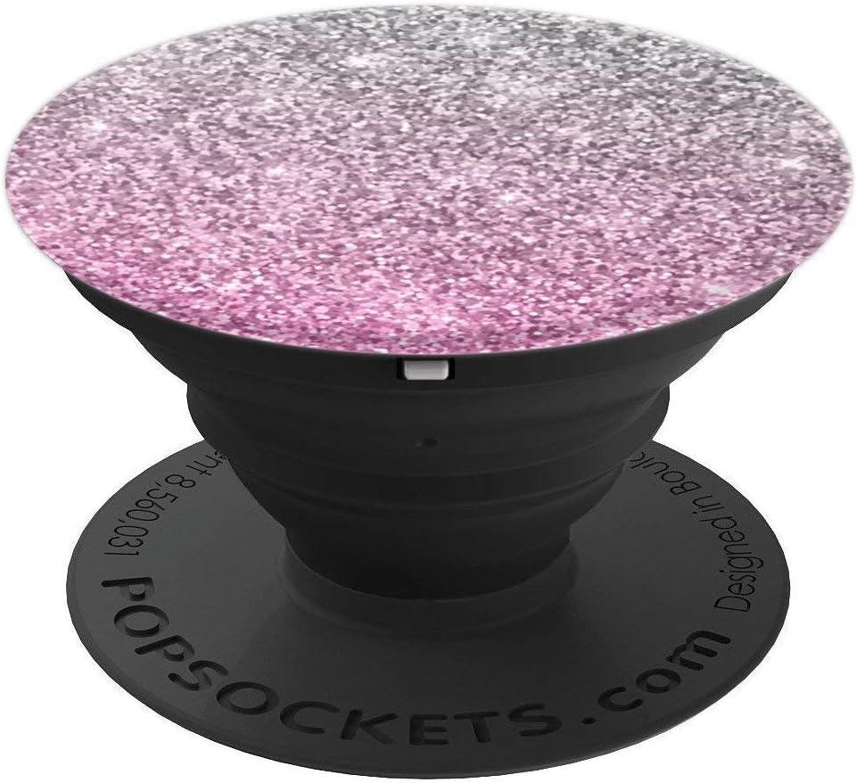 Cute background with Silver Pink - Sparkle popsocket PopSockets Grip and Stand for Phones and Tablets