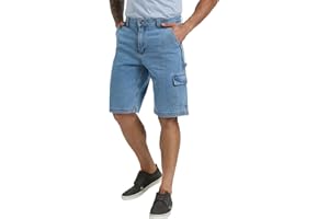 WORK IDEA Men's Cargo Denim Work Shorts | Heavy-Duty Cotton, Relaxed Fit for Demanding Jobs