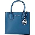 Michael Kors MERCER MEDIUM MESSENGER CROSSBODY SATCHEL BAG BLACK SIGNATURE (Teal)