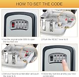Grifema GA1003 Key Safe Wall Mounted Large Capacity 4 Digit Password Gray view 4