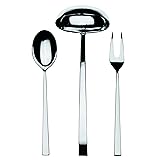 MERPA, ATENA 3 PIECE SERVING SET, METALLIC