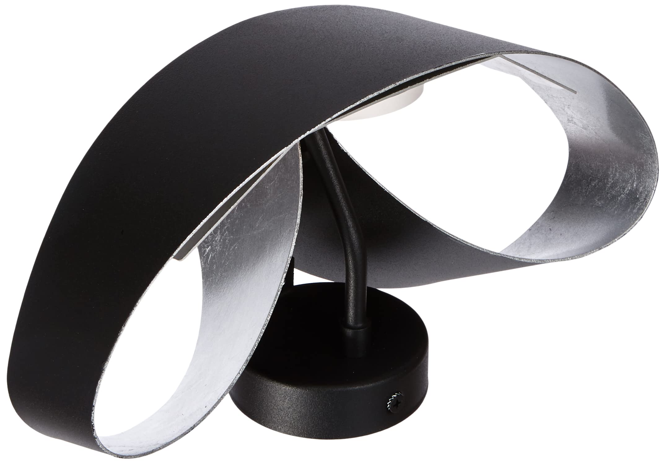 Selene Scudo Wall Light 11 W, Black with Silver Leaf