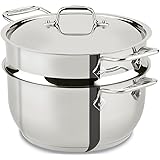 All-Clad E414S564 Stainless Steel Steamer Cookware, 5-Quart, Silver -