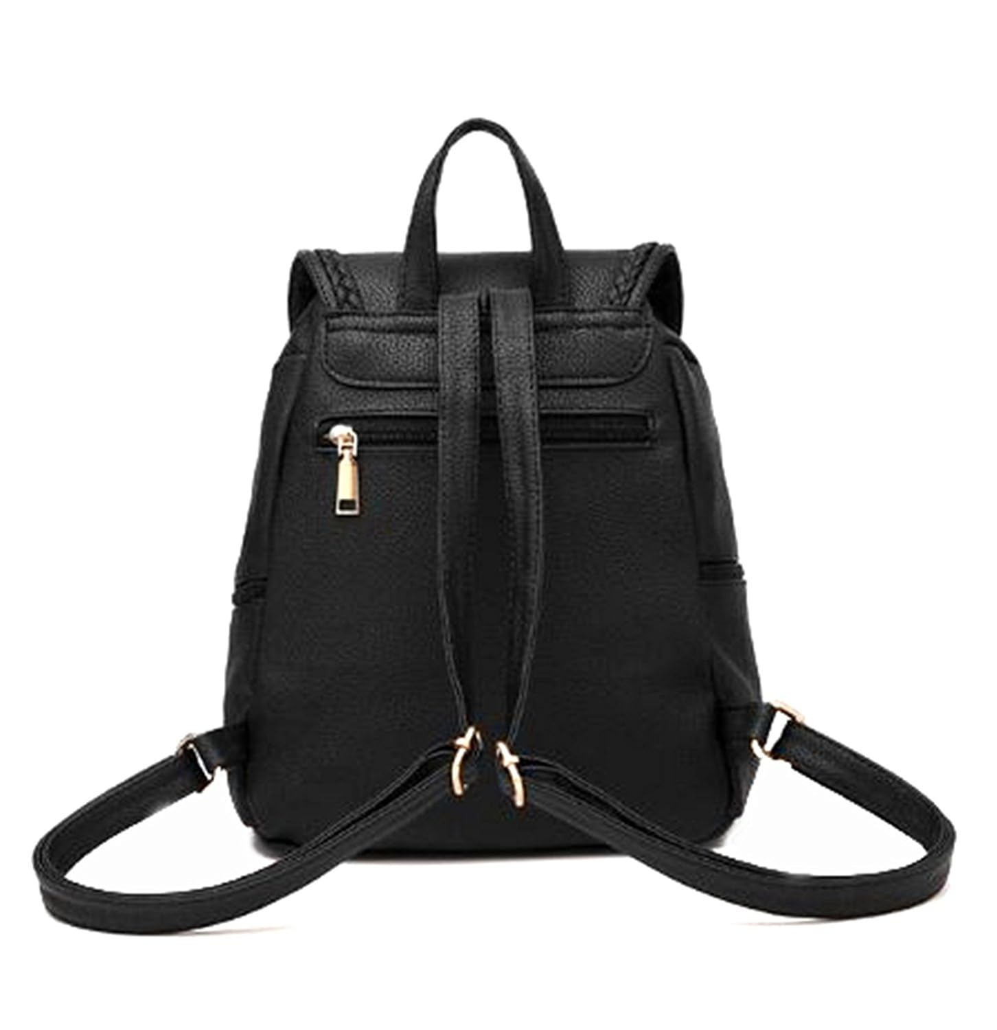 redlicchi women's black casual backpack - medium