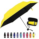 Yoobure Small Mini Umbrella with Case Light Compact Design Perfect for Travel Lightweight Portable Parasol Outdoor Sun&Rain U