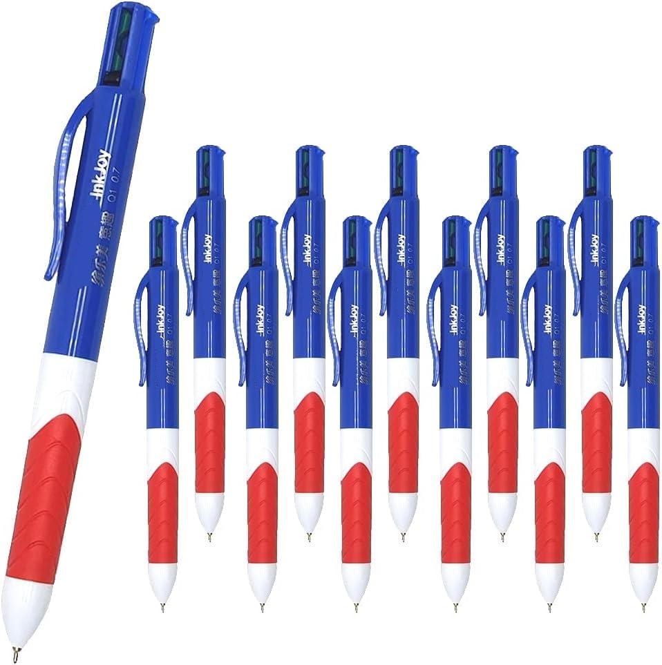 12 x PaperMate InkJoy Quatro Retractable Ballpoint Pens, Medium Point 0.7mm Nib, Assorted Business Colors - [ASIA IMPORT]