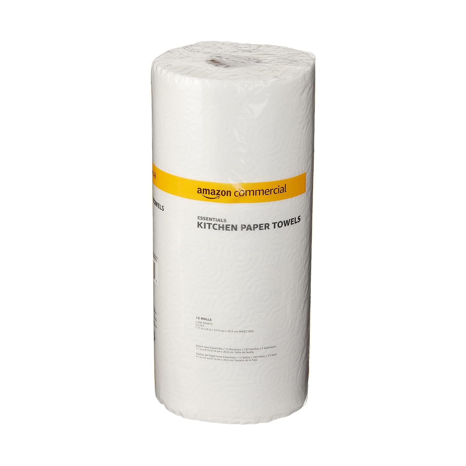 Commercial Essentials Kitchen Paper Towels, 250 Towels per Roll, 12 Rolls: Industrial & Scientific