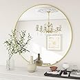 BEAUTYPEAK 20 Inch Round Mirror, Metal Frame Circle Mirror, Wall Mounted for Entryway, Bathroom, Vanity, Living Room, Gold