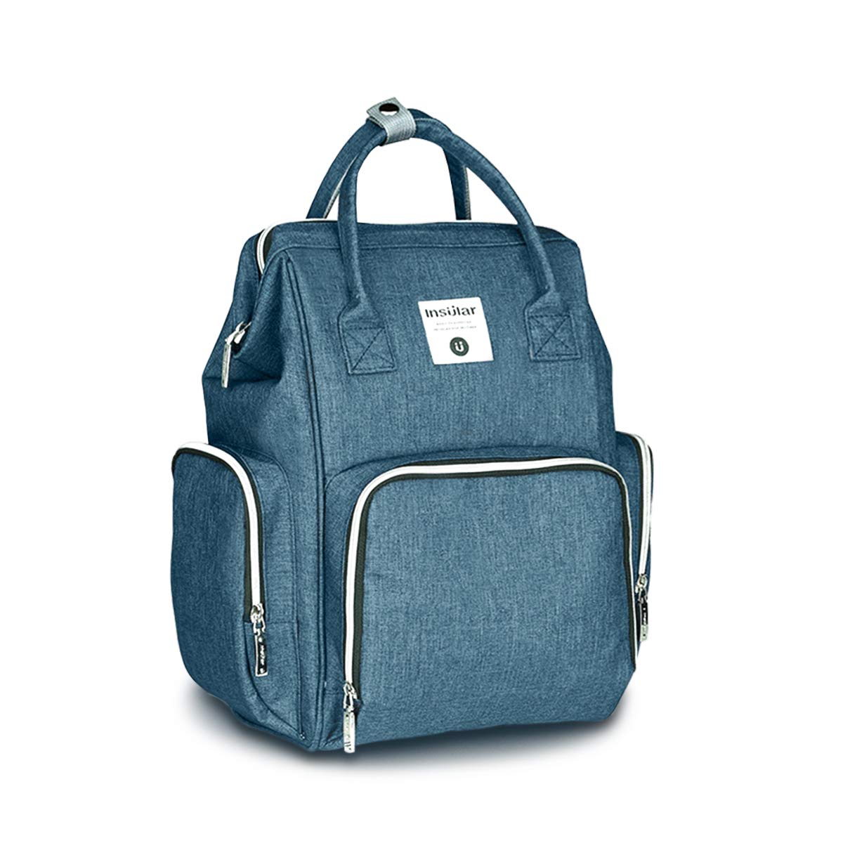 SONARIN Premium Baby Nappy Changing Backpack with Stroller Strap,Wet Wipes Box,Diaper Bag,Travel Backpack Organizer with Bottle Insulated Bags,Waterproof, Large Capacity,Stylish,Durable(Lake Blue)