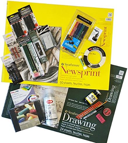 Complete Mixed Media Drawing Art Supply Set (curated by Sue Blumendale)