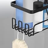 KEGII Hanging Shower Caddy Over Door Rack Black Stainless Steel view 6