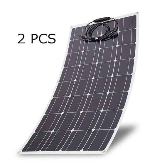 2 x 100W Solarmodul Solarpanel Solarzelle Monokristallin Flexibel Solarladegerät