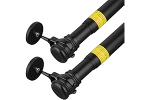 MUTUACTOR 2PCS Magnetic Curtains Rods,No Drilling Heavy-Duty Magnetic Door Curtain Rods for Metal Doors 13” to 26”,Adjustable Window Curtain Rod Anti-slip Y-Clamp Magnet Holders for Heavy Curtains