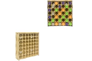 Sokipa Craft Paint Storage-Wall-mounted Arylic Paint Organizer - Vertical Paint Rack Stand for Apple Barrel, Folkart-2oz Craft Paints- 49 Holes