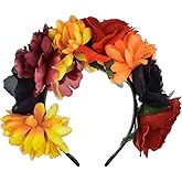 DreamLily Flower Crown Headband Halloween Cinco De Mayo Party Costume Dia de los muertos Headpiece NC25