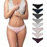 Emprella Cotton Underwear Women Thong Pack - No Show Panties, Seamless Sexy Breathable (Small (Assortment 2))