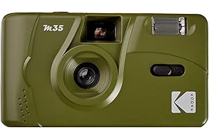 Kodak M35 35mm Film Camera, Reusable, Focus Free, Easy to use, Build in Flash and Compatible with 35mm Color Negative or B&W Film (Film and Battery NOT Included) (Olive Green)