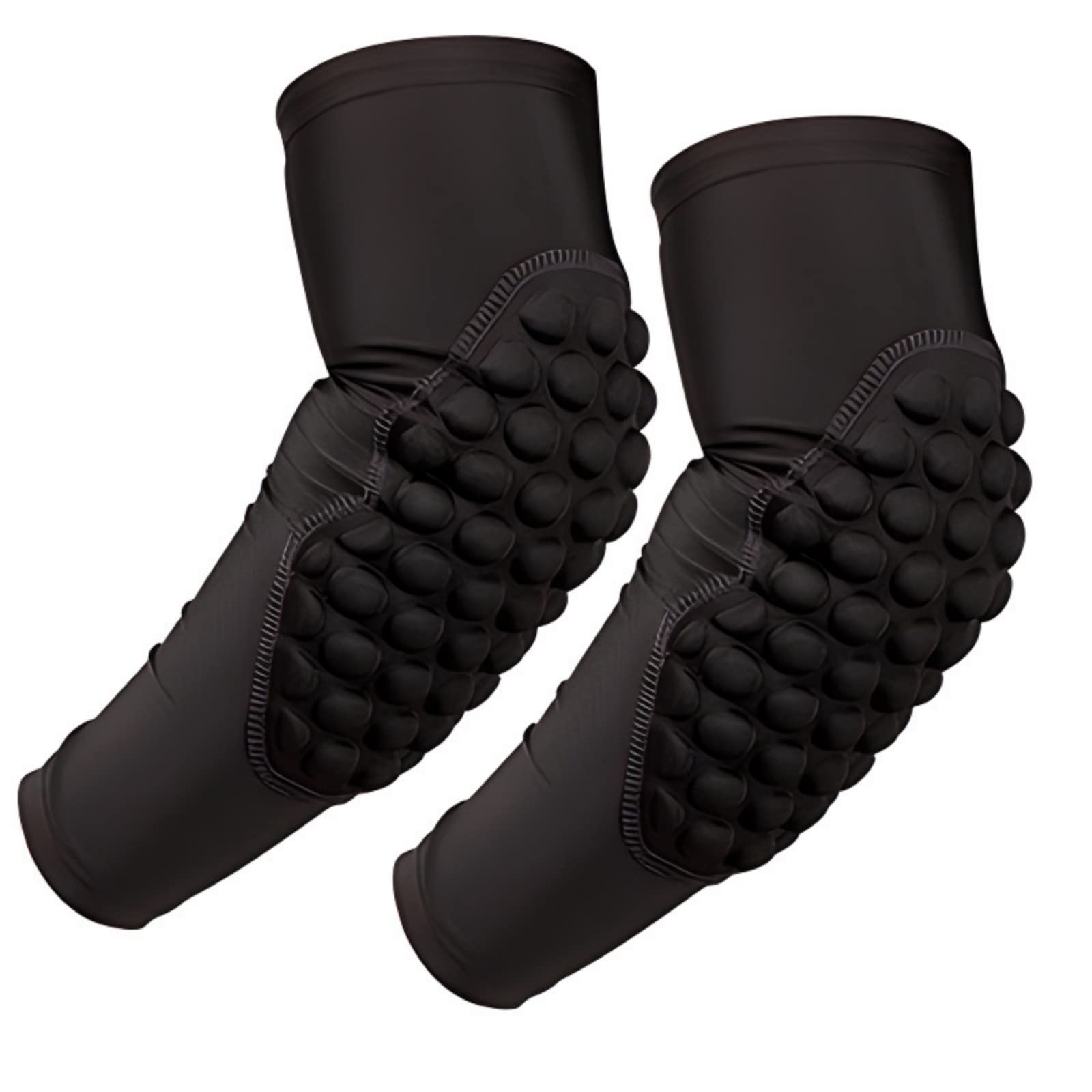 Topeter Youth Padded Arm Sleeves Compression Arm Protective Support for Basketball, Volleyball, Football,1 Pair (Black YM)