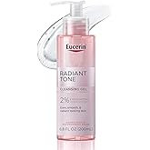 Eucerin Radiant Tone Face Cleanser Gel with 2% Exfoliating AHA Complex, Gentle Face Wash Improves Skin Clarity and Boosts Radiance, All Skin Types, 6.8 Fl Oz Bottle