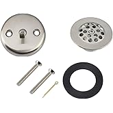 Artiwell Trip Lever Tub Trim Kit Set With Trip Lever Overflow Face Plate, Trip Lever Bathtub Drain with Strainer, Overflow an
