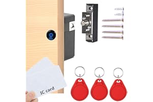 JUNRBX Electronic Cabinet Lock, Hidden DIY RFID Lock NFC Function Supported，for Wooden Cabinet Drawer Locker Cupboard Punch-Free, Locker Lock, Wardrobe Lock, Drawer Lock