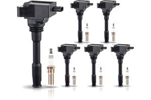 ENA Set of 6 Ignition Coil with 6 Iridium Spark Plug Compatible with Ford Lincoln Bronco Edge Explorer F-150 Aviator Nautilus 2019-2023 V6 2.7L 3.0L Replacement for JT4Z12029A KT4Z12029A PB5Z12029A
