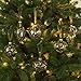 Sea Team Christmas Clear Glass Ball Ornaments Finial Drops Pendants with Rose Gold Floral Designs for Xmas Tree Decorations, 70mm/2.76-inch, Set of 12