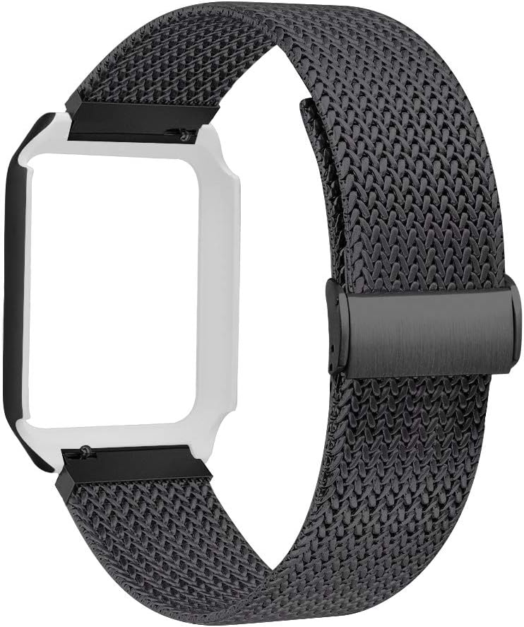 ALNBO Watch Band with Case Compatible with 38mm 42mm Stainless Steel Replacement Band for Watch Series 3 Series 2 Series 1 (Black, 38mm Watch)