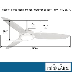 MINKA-AIRE F465L-WH Concept IV 54" Ceiling Fan with