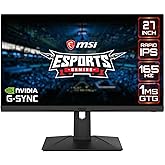 msi G273QPF, 27" Gaming Monitor, 2560 x 1440 (QHD), Rapid IPS, 1ms, 165Hz, G-Sync Compatible, HDMI, Displayport, Tilt, Swivel, Height Adjustable, Pivot