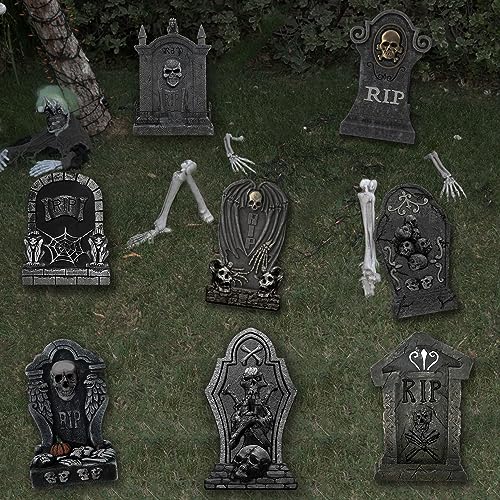 Flyowl Halloween Yard Signs RIP Graveyard Tombstones Outdoor