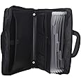 Business Portfolio Padfolio Briefcase for Laptop Document Receipt Note Storage Organizer Large Foldable Expandable File Folder Project Tablet A4 Paper Carrying Case Holder With Handles