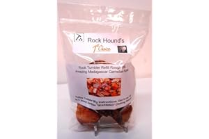 Rockhound's 1st Choice Rock Tumbler Gem Refill Kit -Amazing African Carnelian Agate Rough- 8 oz New