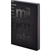 Nuuna Graphic L Millimeter Smooth Bonded Leather Notebook - Black