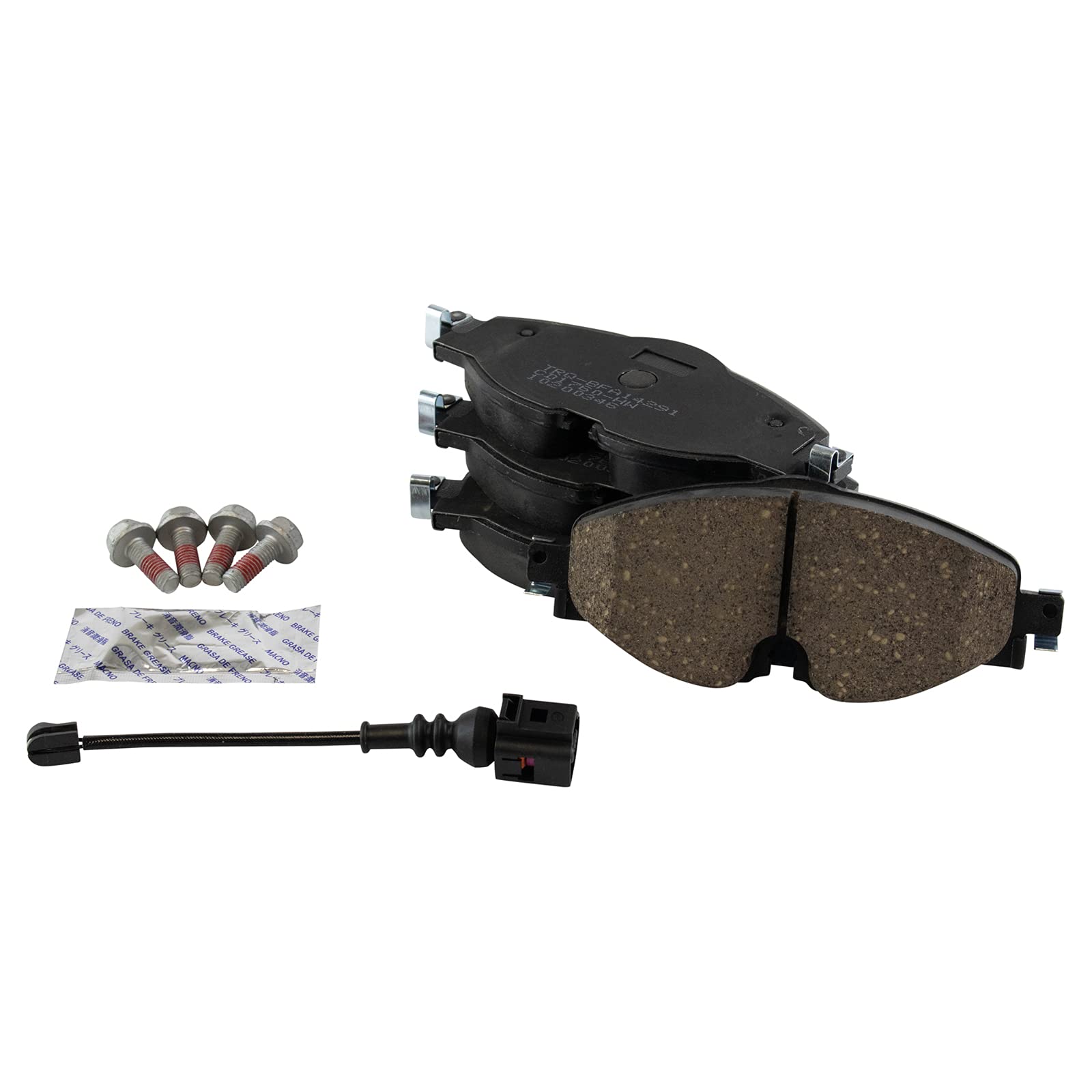 TRQ Front Ceramic Brake Pad Set Compatible with